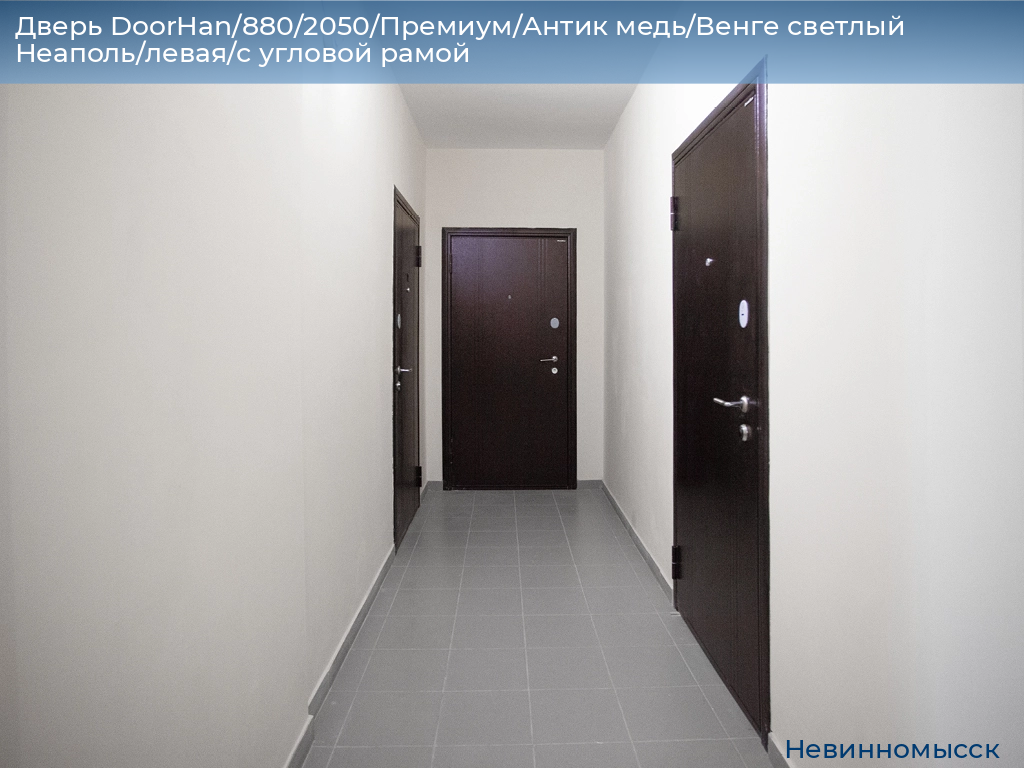 Дверь DoorHan/880/2050/Премиум/Антик медь/Венге светлый Неаполь/левая/с угловой рамой, nevinnomyssk.doorhan.ru