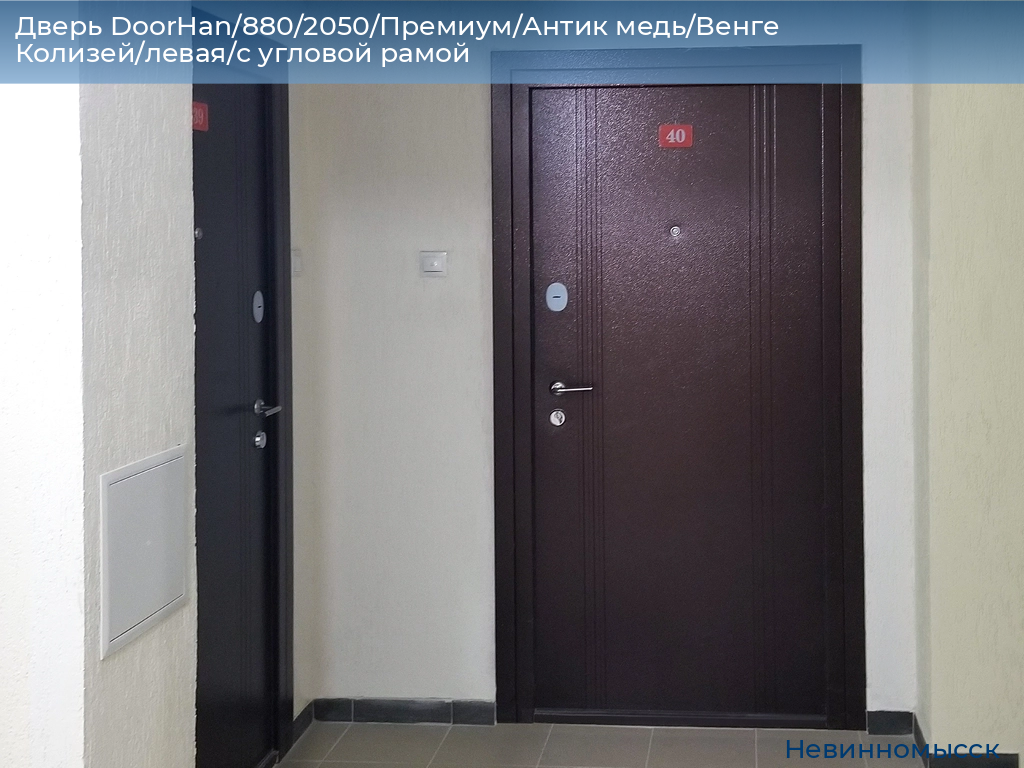 Дверь DoorHan/880/2050/Премиум/Антик медь/Венге Колизей/левая/с угловой рамой, nevinnomyssk.doorhan.ru