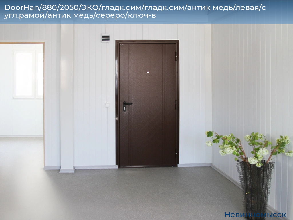 DoorHan/880/2050/ЭКО/гладк.сим/гладк.сим/антик медь/левая/с угл.рамой/антик медь/сереро/ключ-в, nevinnomyssk.doorhan.ru